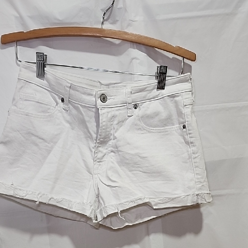 Abercrombie & Fitch White Jean Shorts Classic Summer Style